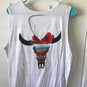 Tank top with cutout